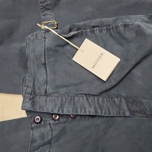 Mother Denim high waist cropped wide leg navy blue pants- like new